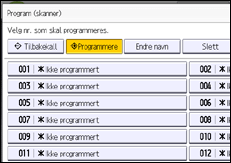 Illustrasjon av kontrollpanelet