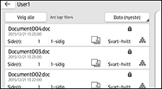 Illustrasjon av betjeningspanelet