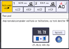 Illustrasjon av betjeningspanelet