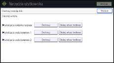 Ilustracja ekranu panela operacyjnego