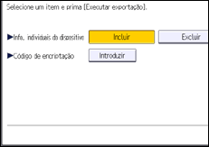 Ilustração do ecrã do painel de operação
