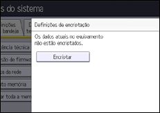 Ilustração do ecrã do painel de operação