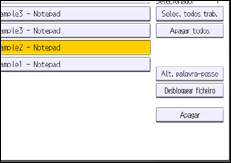 Ilustração do ecrã do painel de operação