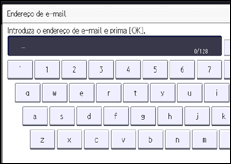 Ilustração do ecrã do painel de operação