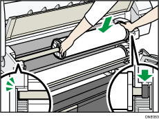 Ilustração da localização de entrada do papel