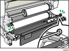 Ilustração da localização de entrada do papel