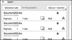 Ilustração do ecrã do painel de operação