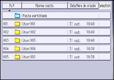 Ilustração do ecrã do painel de operação
