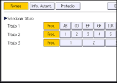 Ilustração do ecrã do painel de operação