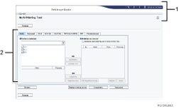 Иллюстрация экрана приложения с пронумерованными сносками