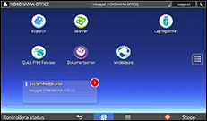 Bild av användarpanelens skärm