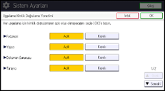 İşlem paneli ekran çizimi