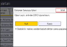 İşlem paneli ekran çizimi