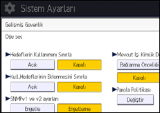 İşlem paneli ekran çizimi