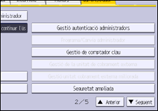 Il·lustració de pantalla del panell d'operacions