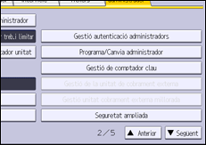 Il·lustració de pantalla del panell d'operacions