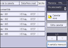 Il·lustració de pantalla del panell d'operacions