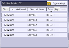 Il·lustració de pantalla del panell d'operacions