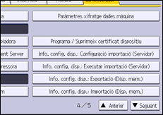 Il·lustració de pantalla del panell d'operacions