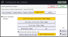 Il·lustració de pantalla del panell d'operacions