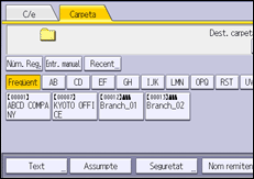 Il·lustració de pantalla del panell d'operacions