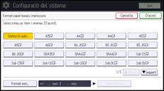 Il·lustració de pantalla del panell d'operacions