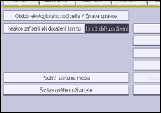 Ilustrace displeje ovládacího panelu
