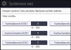 Ilustrace displeje ovládacího panelu