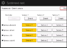 Ilustrace displeje ovládacího panelu