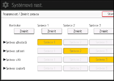 Ilustrace displeje ovládacího panelu