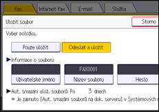 Ilustrace displeje ovládacího panelu