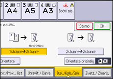 Ilustrace displeje ovládacího panelu