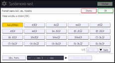 Ilustrace displeje ovládacího panelu