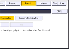 Illustration af displayet på betjeningspanelet