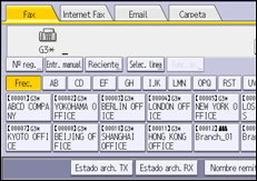 Ilustración de la pantalla panel de mandos