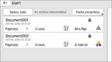Ilustración de la pantalla panel de mandos