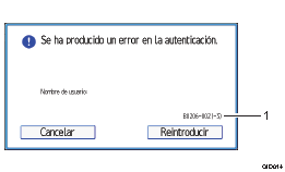 Ilustración con llamadas numeradas de la pantalla del panel de operaciones