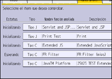 Ilustración de la pantalla panel de mandos