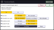 A kezelőpanel ismertetése