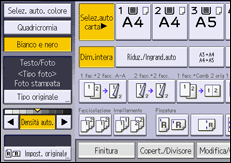 Illustrazione della schermata sul pannello di controllo
