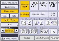 Illustrazione della schermata sul pannello di controllo