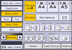 Illustrazione della schermata sul pannello di controllo