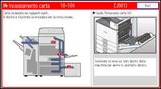 Illustrazione della schermata sul pannello di controllo