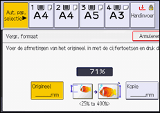 Afbeelding van bedieningspaneel