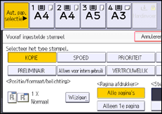 Afbeelding van bedieningspaneel