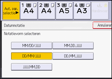 Afbeelding van bedieningspaneel