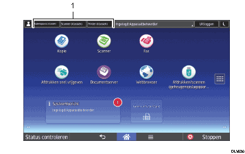 Genummerde afbeelding van het wijzigen van modus