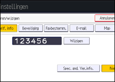 Afbeelding van bedieningspaneel