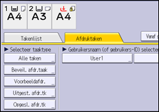 Afbeelding van bedieningspaneel