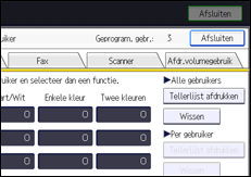 Afbeelding van bedieningspaneel